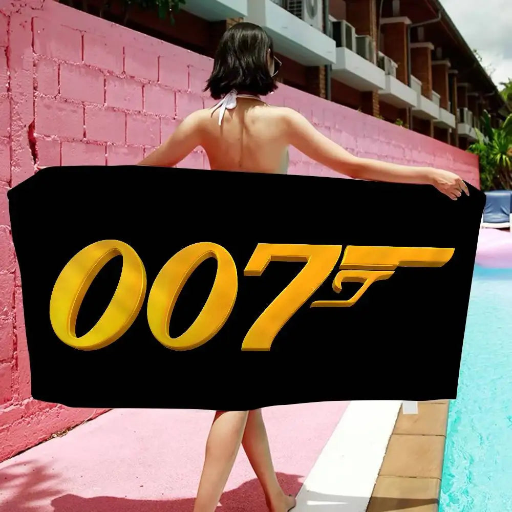 British Legend J-James B-Bond 007 Beach Towel Colorful Bath Towels For Girl Microfiber Quick Custom Sand Free Beach Yoga Spa