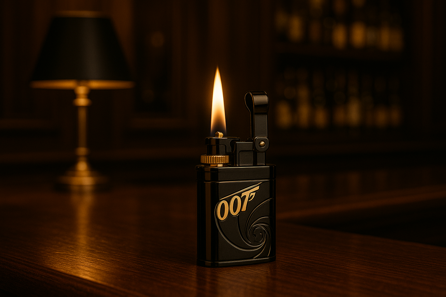 CHIEF 007 Agent Series Brass Semi - Automatic Side - Pulley Ignition Kerosene Lighter (52/42/14MM, 95G)