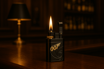CHIEF 007 Agent Series Brass Semi - Automatic Side - Pulley Ignition Kerosene Lighter (52/42/14MM, 95G)