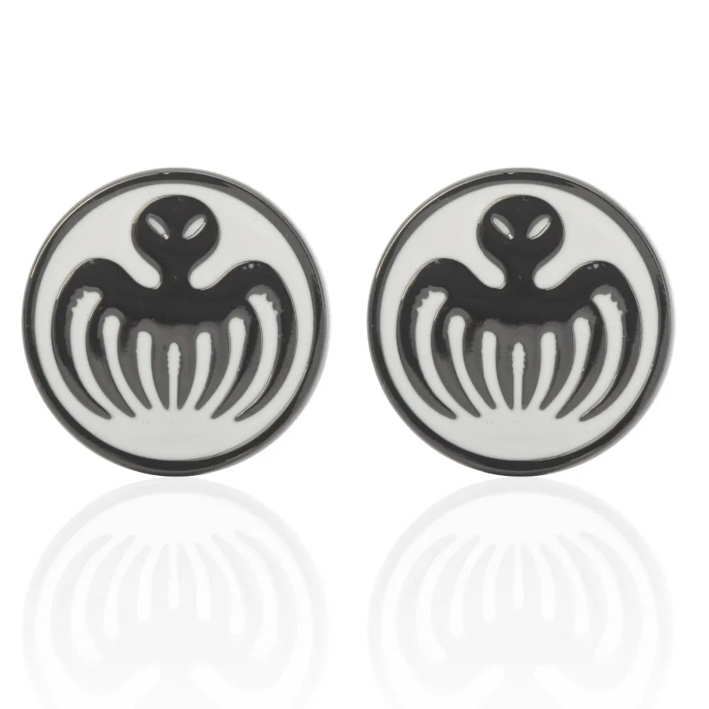Men's jewelry fashion French cuffs cufflinks strong black round octopus 007 cufflinks / 5  for packing