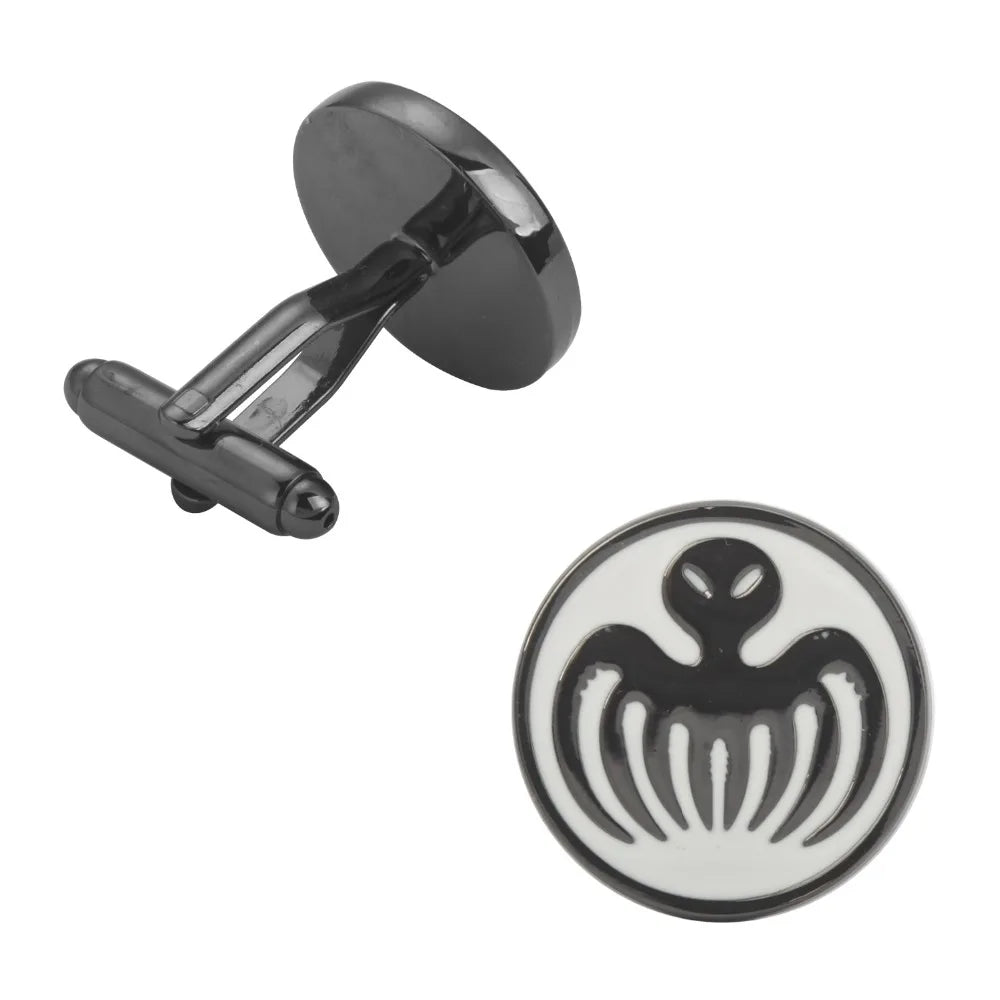 Men's jewelry fashion French cuffs cufflinks strong black round octopus 007 cufflinks / 5  for packing
