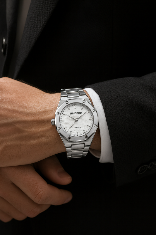 BINBOND Classic Chronograph – Stainless Steel Luxury Watch
