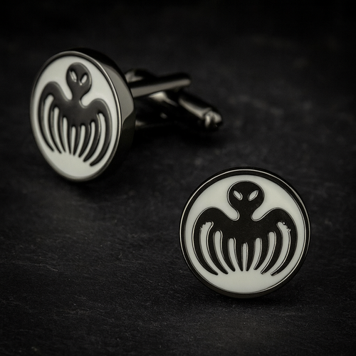 Men's jewelry fashion French cuffs cufflinks strong black round octopus 007 cufflinks / 5  for packing