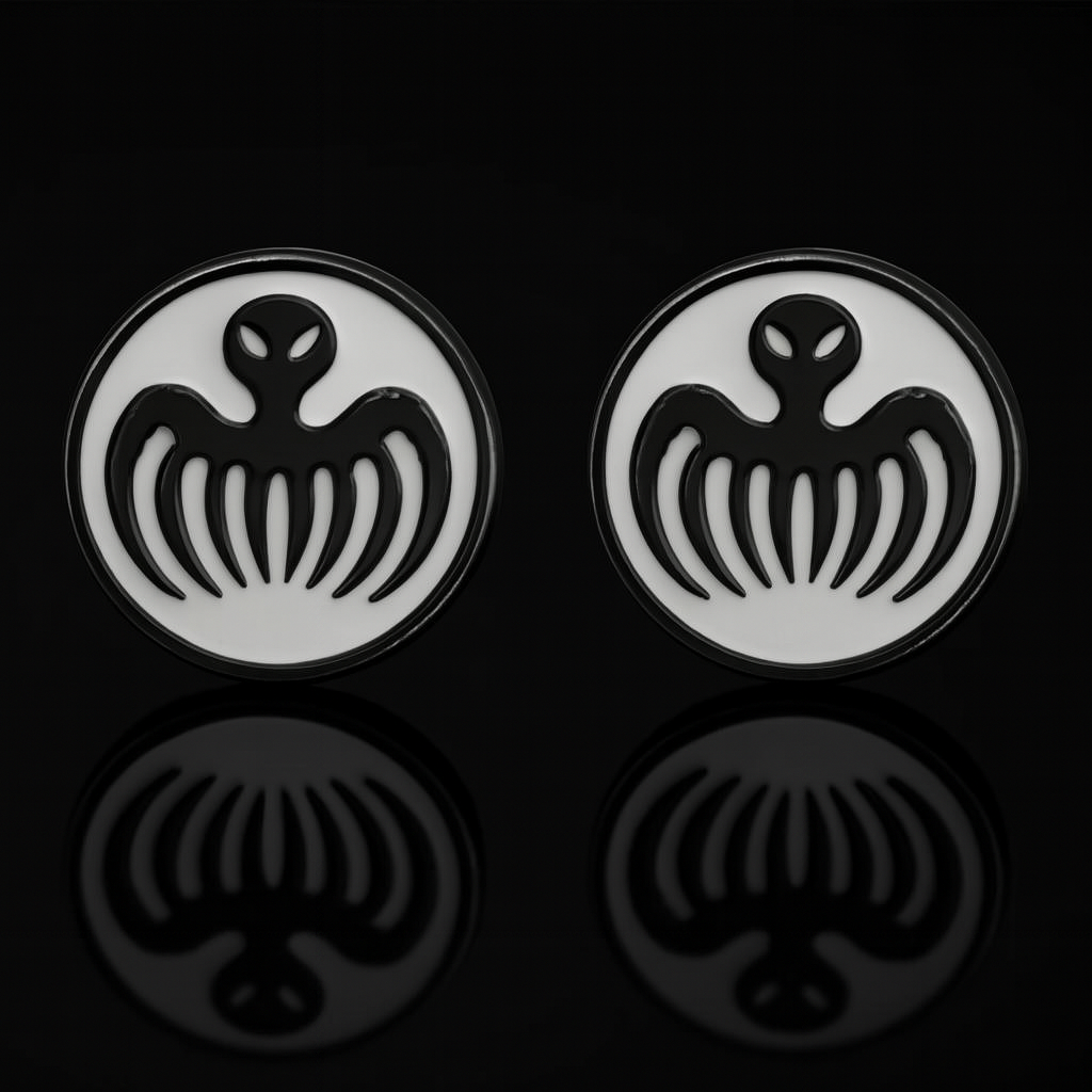 Men's jewelry fashion French cuffs cufflinks strong black round octopus 007 cufflinks / 5  for packing