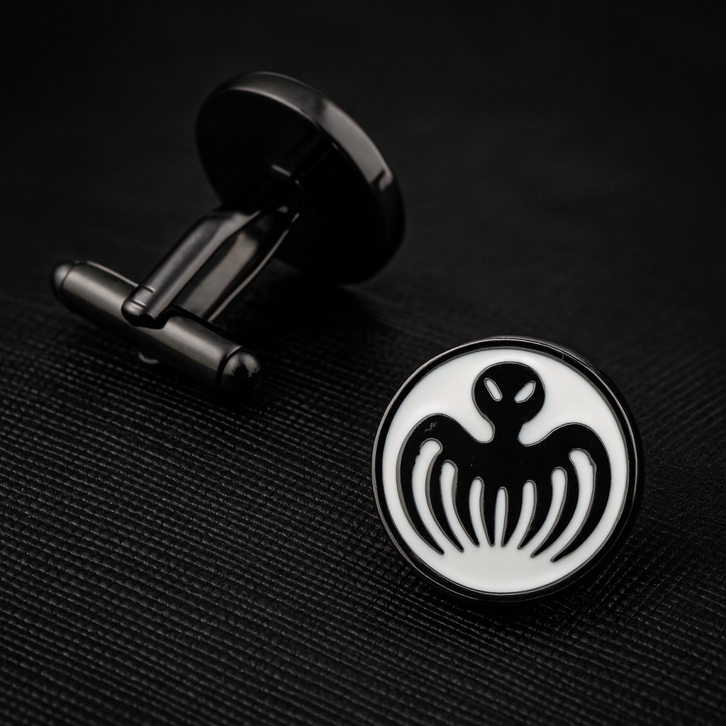 Men's jewelry fashion French cuffs cufflinks strong black round octopus 007 cufflinks / 5  for packing