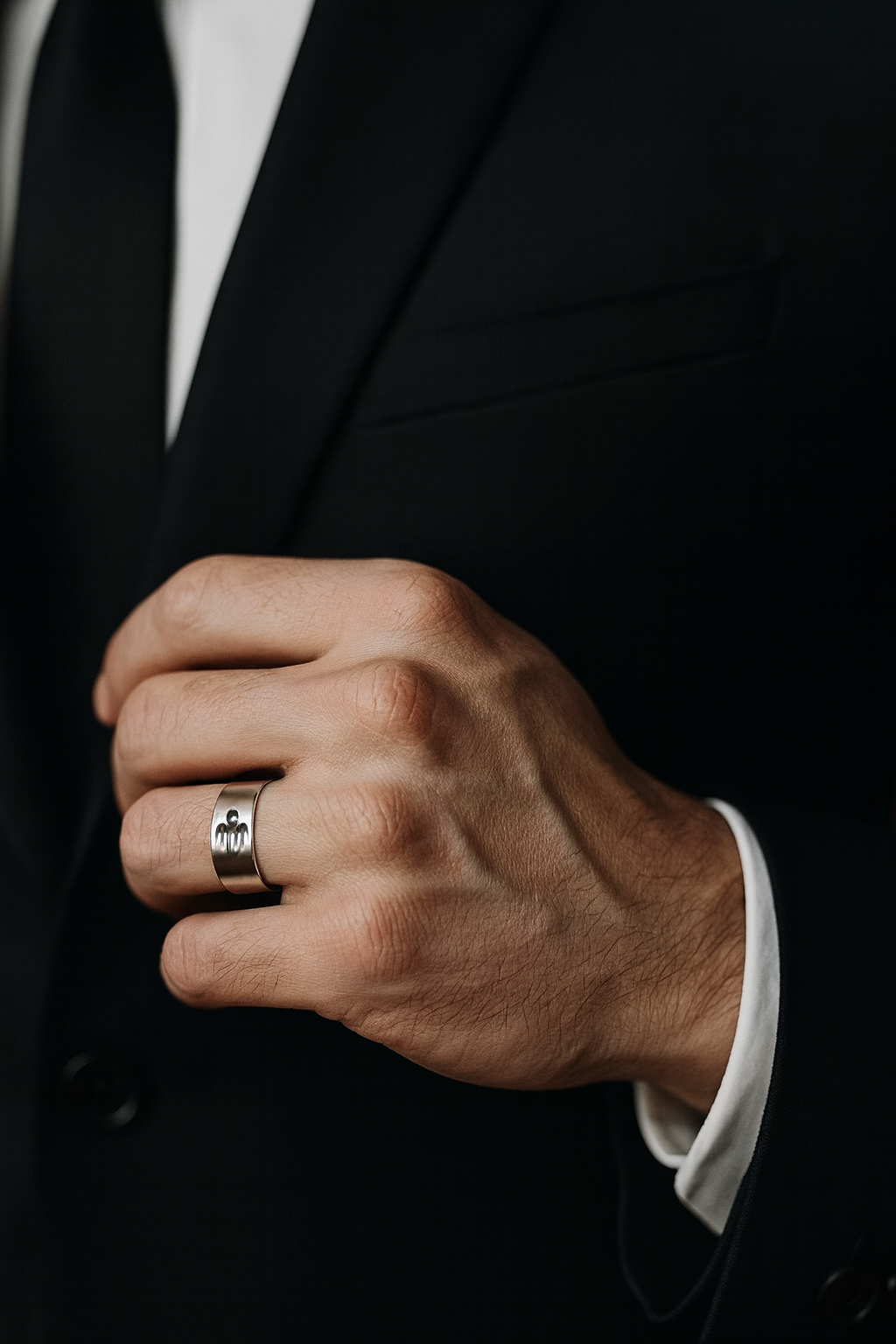 💍 Titanium Fashion Ring – Spy Edition