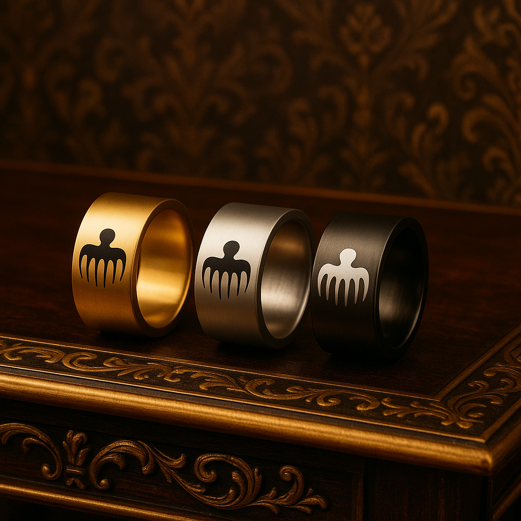 💍 Titanium Fashion Ring – Spy Edition