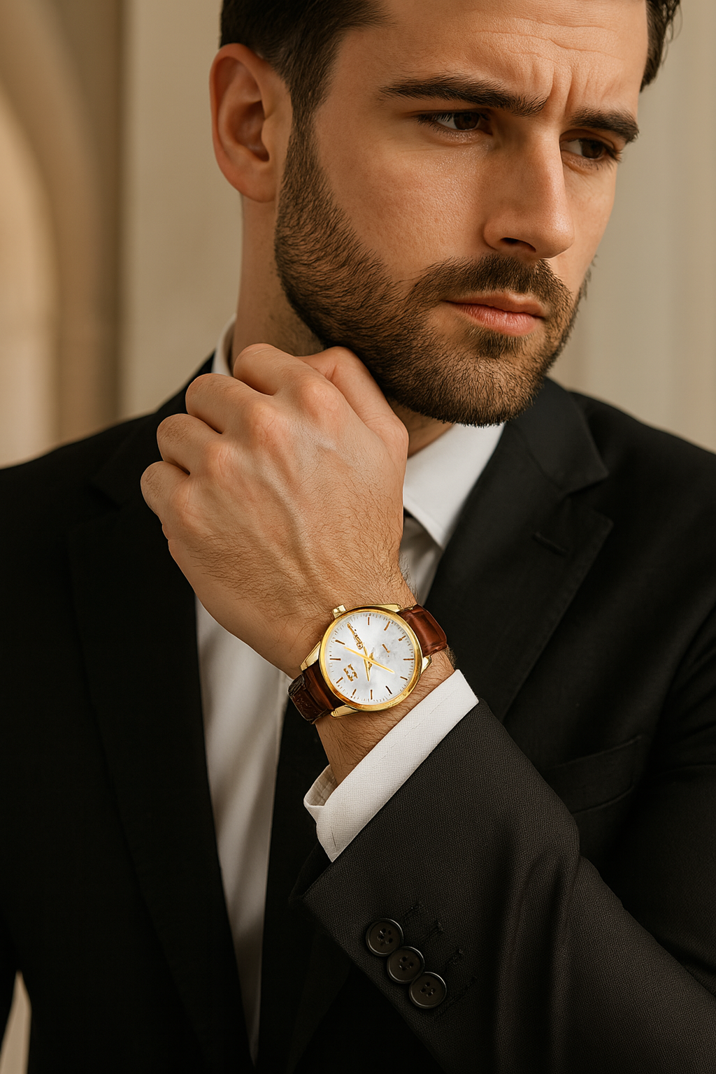 OLEVS Classic Quartz Watch for Men Waterproof Leather strap Calendar Sports Business Men 's Quartz Wrist Watch TOP Brand 6898