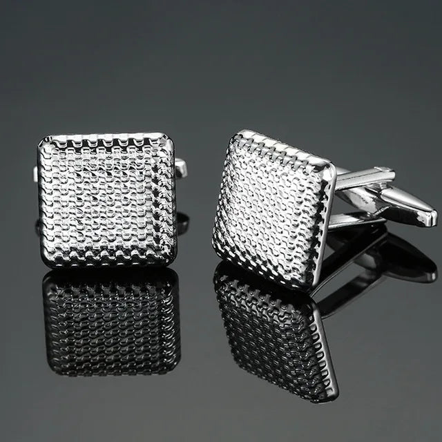 High Quality Copper Cufflinks Luxury Cuff Links Mens French Square Button Shirts Accessories Business Jewelry