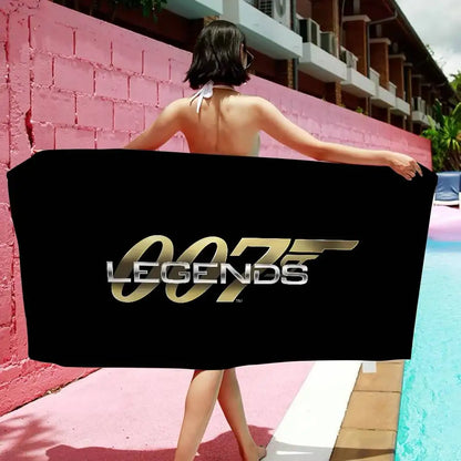 British Legend J-James B-Bond 007 Beach Towel Colorful Bath Towels For Girl Microfiber Quick Custom Sand Free Beach Yoga Spa