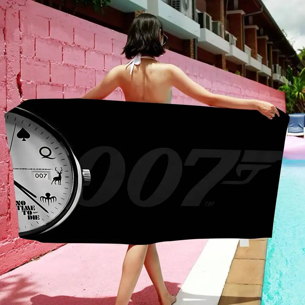 British Legend J-James B-Bond 007 Beach Towel Colorful Bath Towels For Girl Microfiber Quick Custom Sand Free Beach Yoga Spa