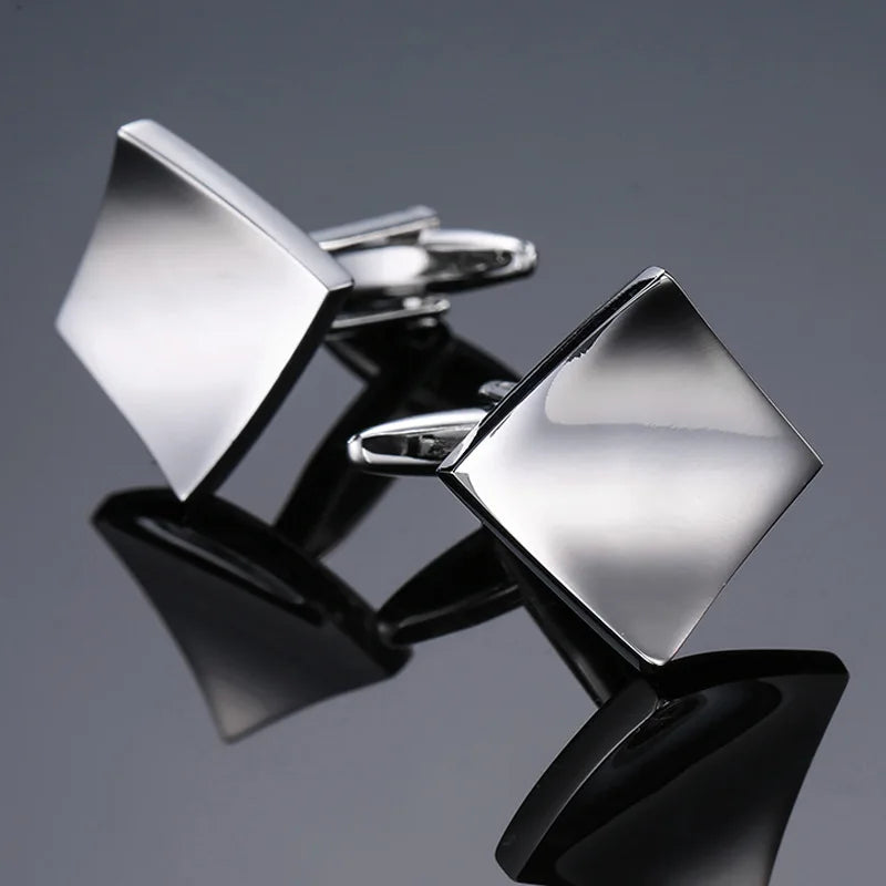 Prestige Cufflinks – High-Polish French Square Edition