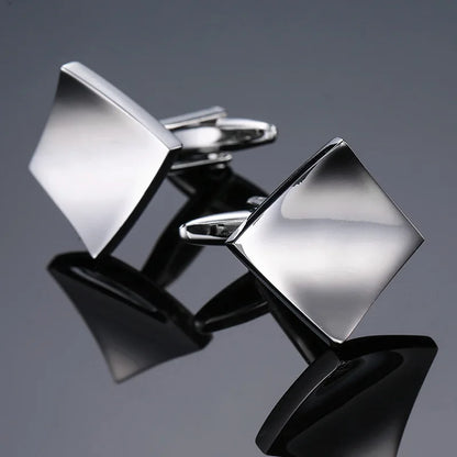 Prestige Cufflinks – High-Polish French Square Edition