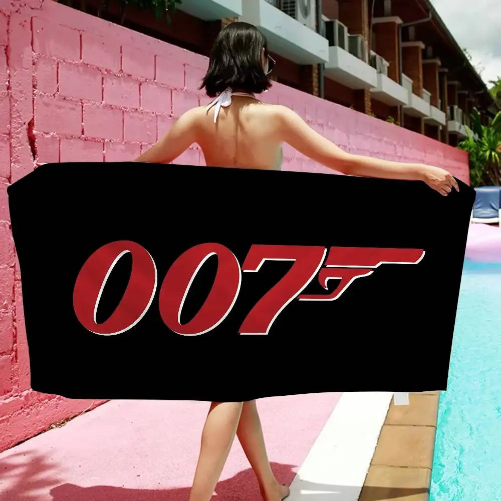 British Legend J-James B-Bond 007 Beach Towel Colorful Bath Towels For Girl Microfiber Quick Custom Sand Free Beach Yoga Spa