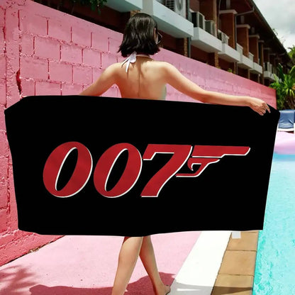 British Legend J-James B-Bond 007 Beach Towel Colorful Bath Towels For Girl Microfiber Quick Custom Sand Free Beach Yoga Spa