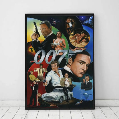 British Legend 007 Art Poster – Classic Bond Wall Print