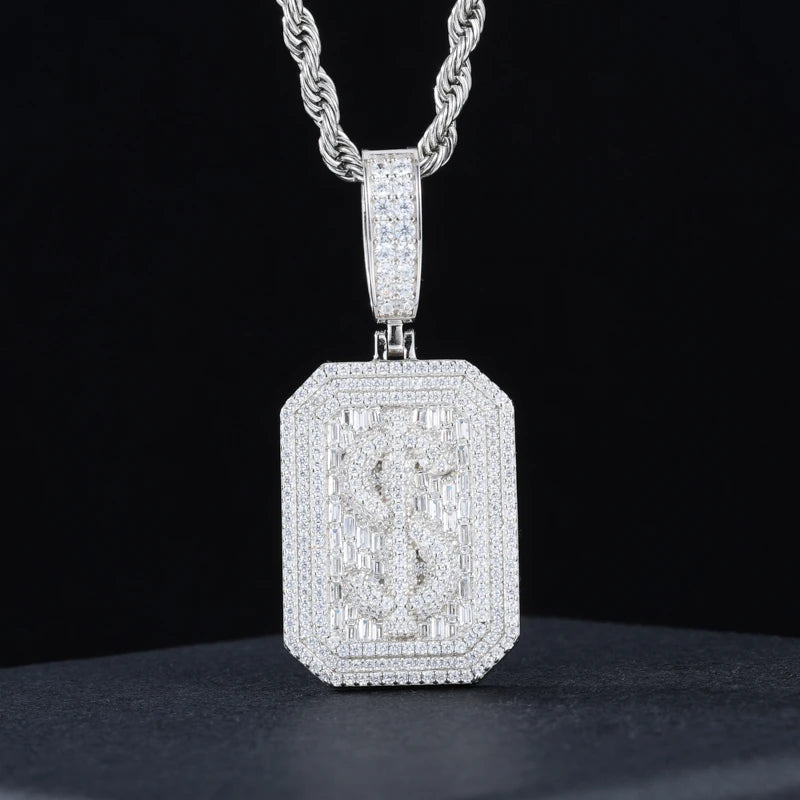 TUHE Unisex High Quality D VVS Moissanite Bracelet  Iced Out Hang Hip Hop Pendant For Men Hip Hop Jewelry Gifts