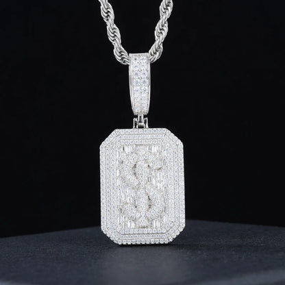 TUHE Unisex High Quality D VVS Moissanite Bracelet  Iced Out Hang Hip Hop Pendant For Men Hip Hop Jewelry Gifts