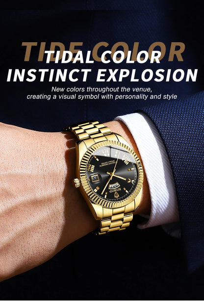 BINBOND 0733 Luxury Nightlight Quartz Watch