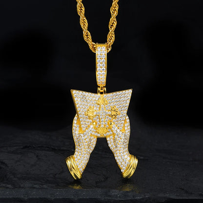 TUHE Unisex High Quality D VVS Moissanite Bracelet  Iced Out Hang Hip Hop Pendant For Men Hip Hop Jewelry Gifts