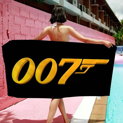 British Legend J-James B-Bond 007 Beach Towel Colorful Bath Towels For Girl Microfiber Quick Custom Sand Free Beach Yoga Spa