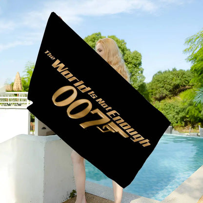 British Legend J-James B-Bond 007 Beach Towel Colorful Bath Towels For Girl Microfiber Quick Custom Sand Free Beach Yoga Spa
