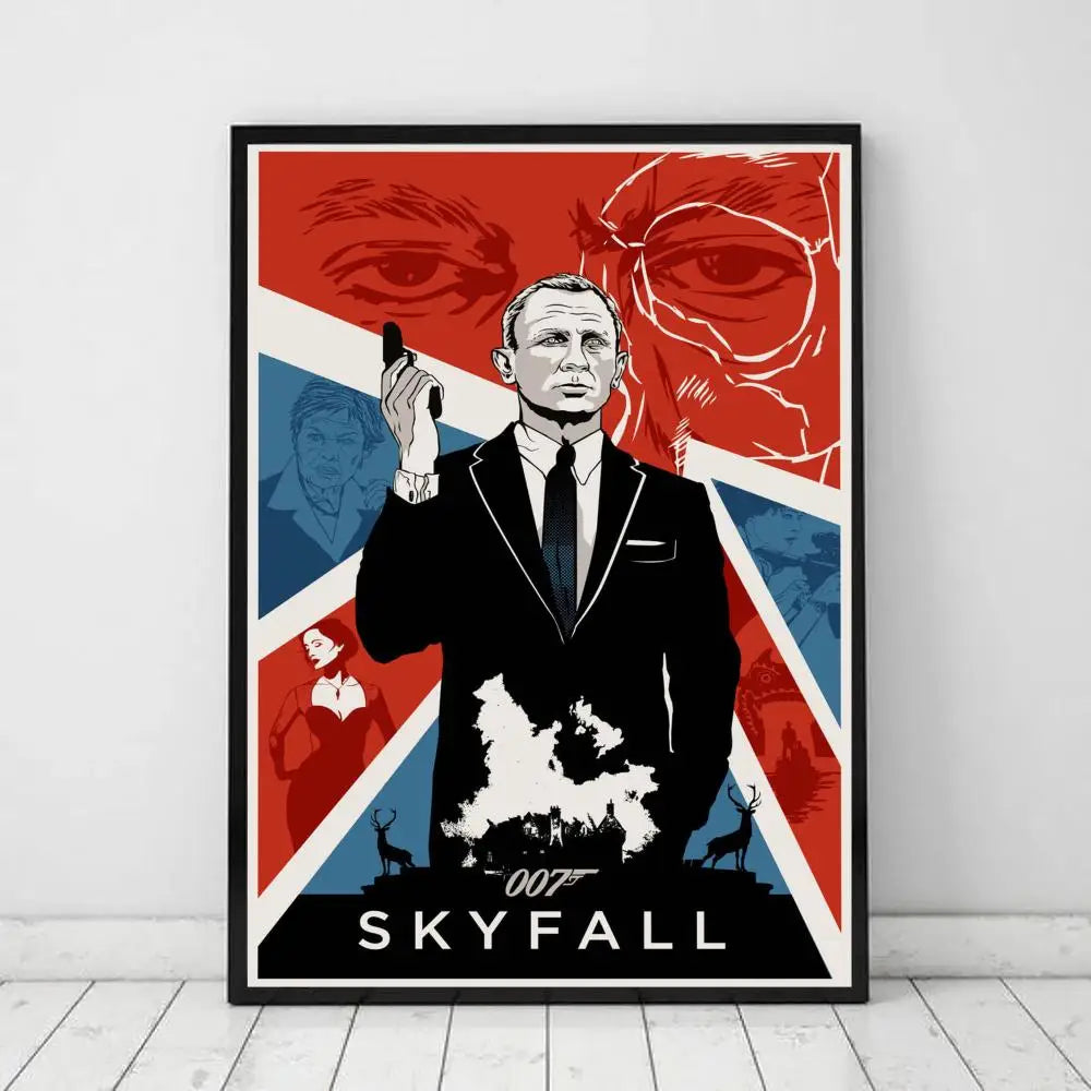 British Legend 007 Art Poster – Classic Bond Wall Print