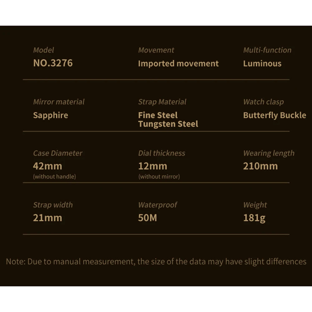 OUPINKE 3276 Men's Watch Top Brand Luxury Dragon Automatic Wrist Watches Tungsten Steel Waterproof Mechanical Watch For Men