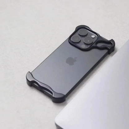 Luxury Irregular Aluminum Alloy Bumper Phone Case For IPhone 16 15 14 13 12 Pro Max 17 Air Pro Lens Film Protection Metal Cover