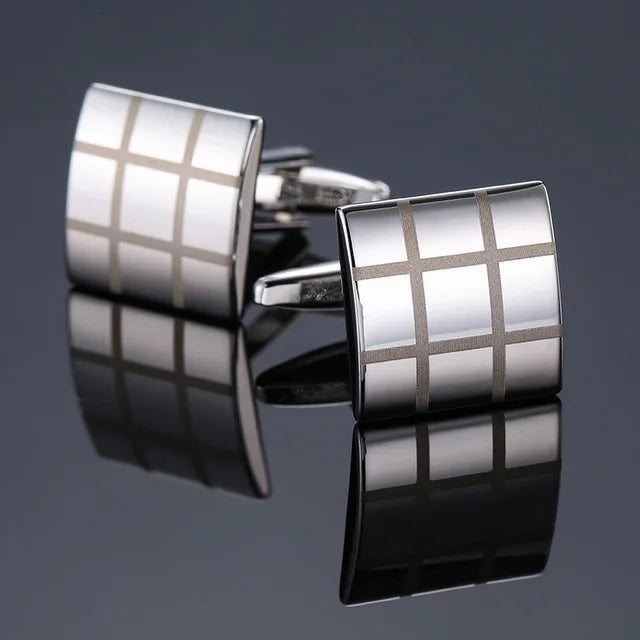Prestige Cufflinks – High-Polish French Square Edition