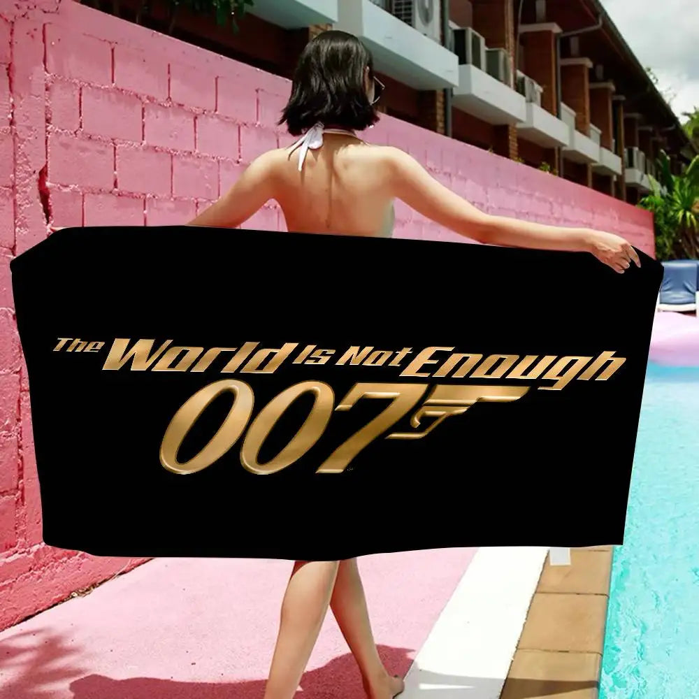 British Legend J-James B-Bond 007 Beach Towel Colorful Bath Towels For Girl Microfiber Quick Custom Sand Free Beach Yoga Spa