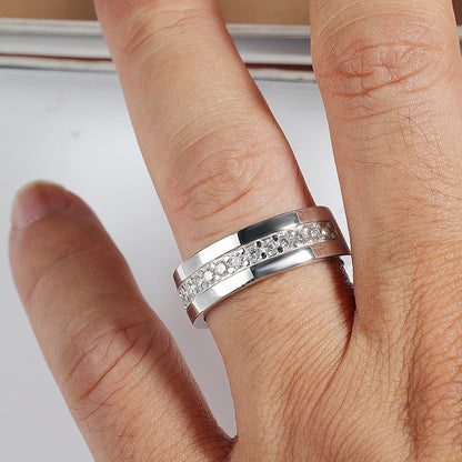 Serenity 2mm D Color Moissanite Rings for Women Men Wedding Bridal 100% S925 Sterling Silver Plated 18K Eternity Rings Jewelry