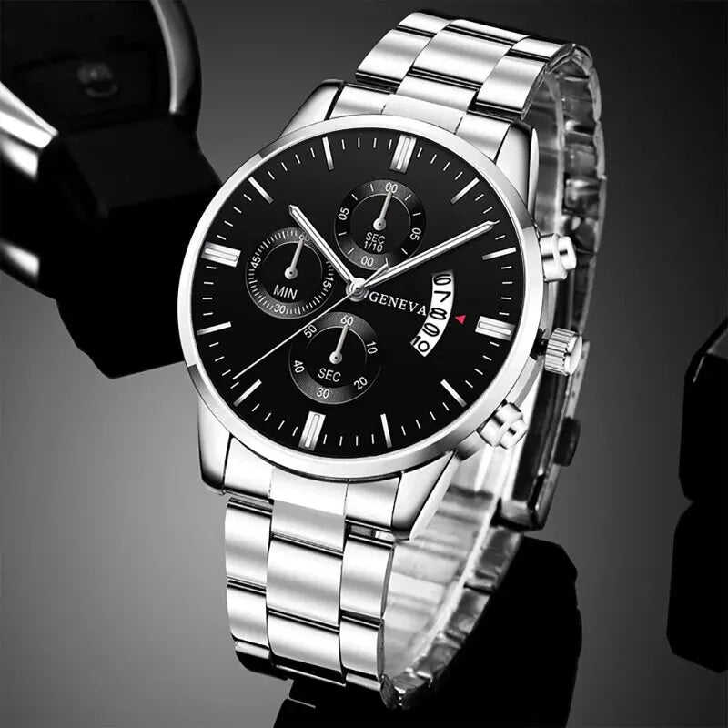 Executive Calendar Quartz Watch – Men’s Luxury Edition