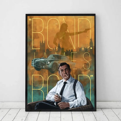 British Legend 007 Art Poster – Classic Bond Wall Print