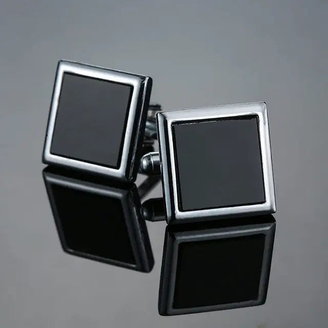 Prestige Cufflinks – High-Polish French Square Edition