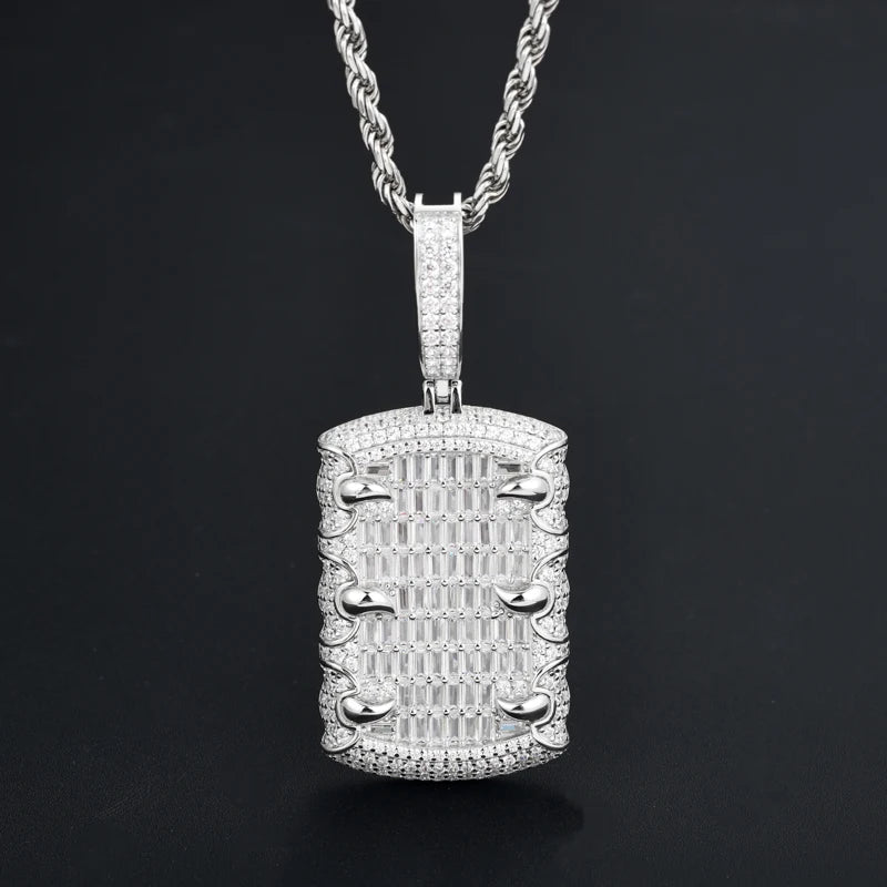 TUHE Unisex High Quality D VVS Moissanite Bracelet  Iced Out Hang Hip Hop Pendant For Men Hip Hop Jewelry Gifts