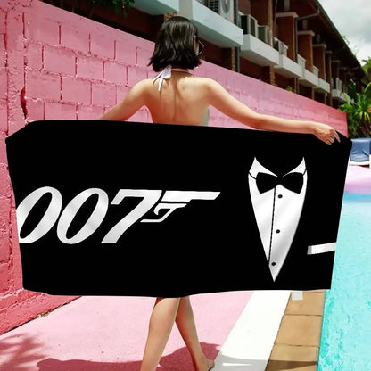 British Legend J-James B-Bond 007 Beach Towel Colorful Bath Towels For Girl Microfiber Quick Custom Sand Free Beach Yoga Spa