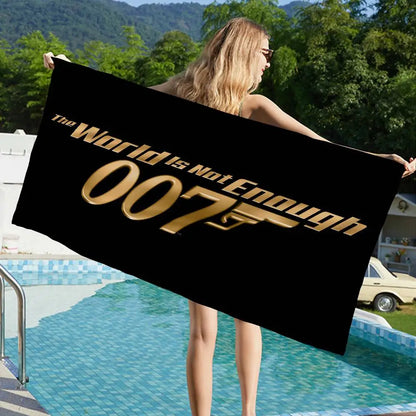 British Legend J-James B-Bond 007 Beach Towel Colorful Bath Towels For Girl Microfiber Quick Custom Sand Free Beach Yoga Spa