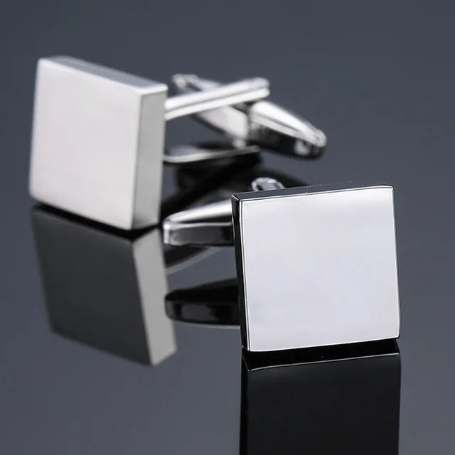 Prestige Cufflinks – High-Polish French Square Edition