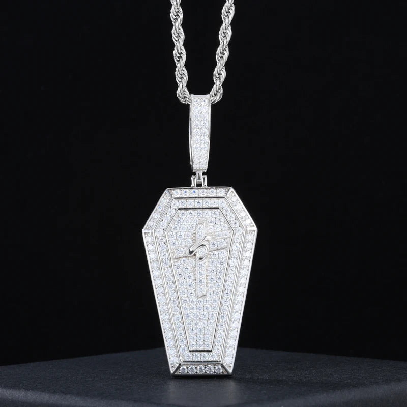 TUHE Unisex High Quality D VVS Moissanite Bracelet  Iced Out Hang Hip Hop Pendant For Men Hip Hop Jewelry Gifts
