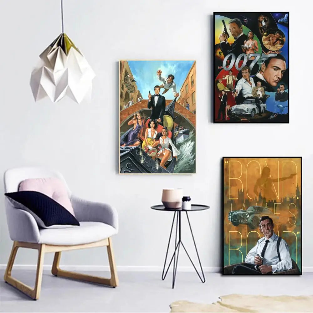 British Legend 007 Art Poster – Classic Bond Wall Print