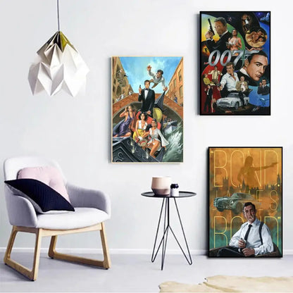 British Legend 007 Art Poster – Classic Bond Wall Print