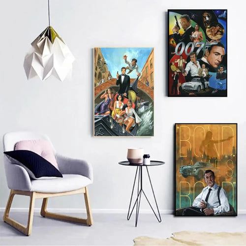 British Legend 007 Art Poster – Classic Bond Wall Print