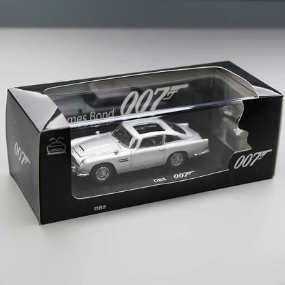 Diecast 1:43 Scale DB5 007 with Doll Alloy Simulation Vehicle Model Finished Simulation Collection Decoration Gift Display