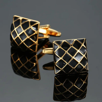 High Quality Copper Cufflinks Luxury Cuff Links Mens French Square Button Shirts Accessories Business Jewelry