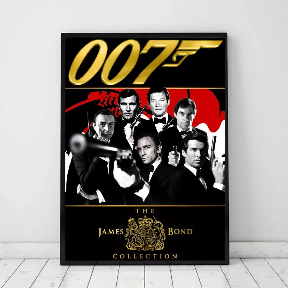 British Legend 007 Art Poster – Classic Bond Wall Print