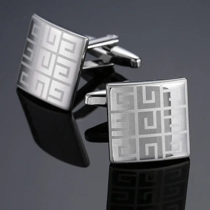 Prestige Cufflinks – High-Polish French Square Edition